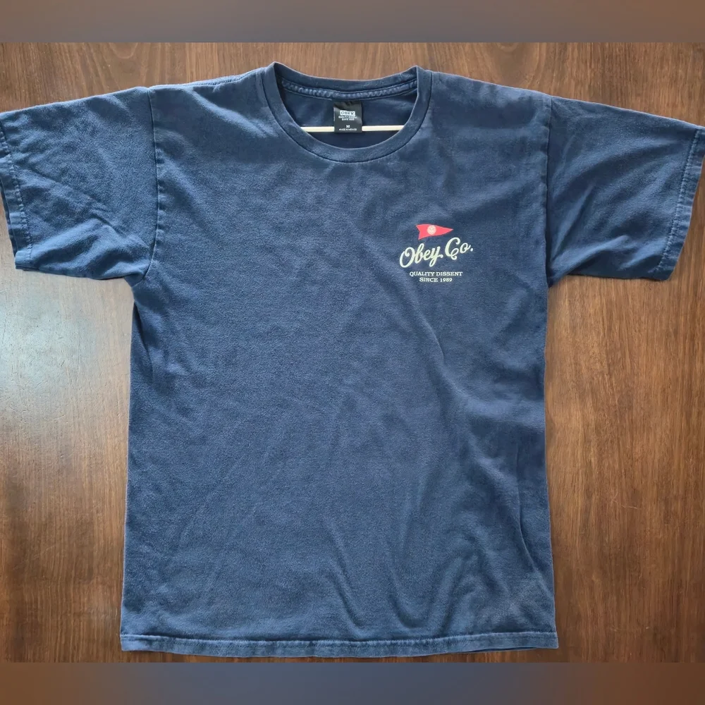 Obey Nautical‎ Dark Blue T-Shirt Size Medium